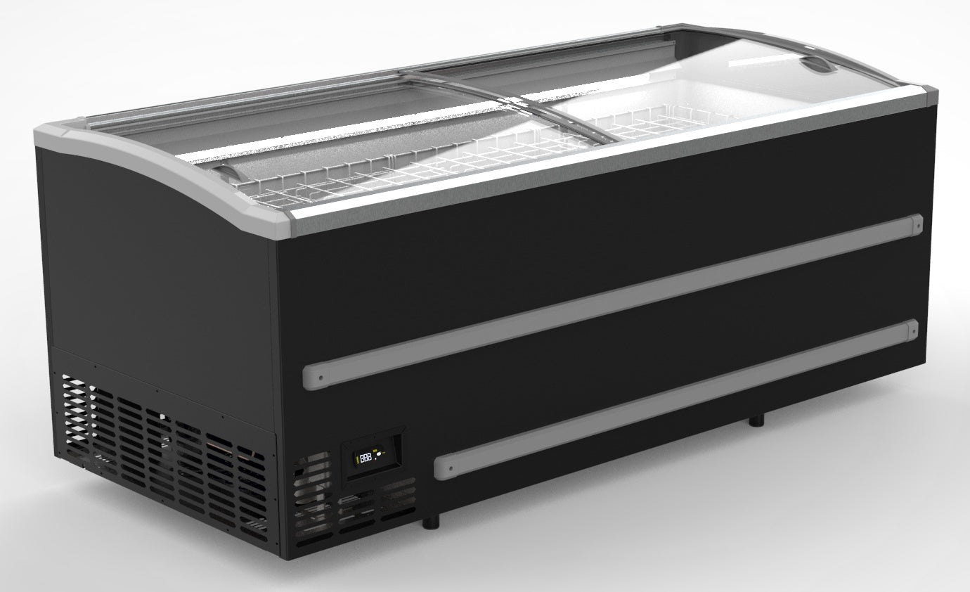 SUPERMARKET CHEST FREEZER BLACK 2500  MANUAL DEFROST  *TRANSPORT ON REQUEST*