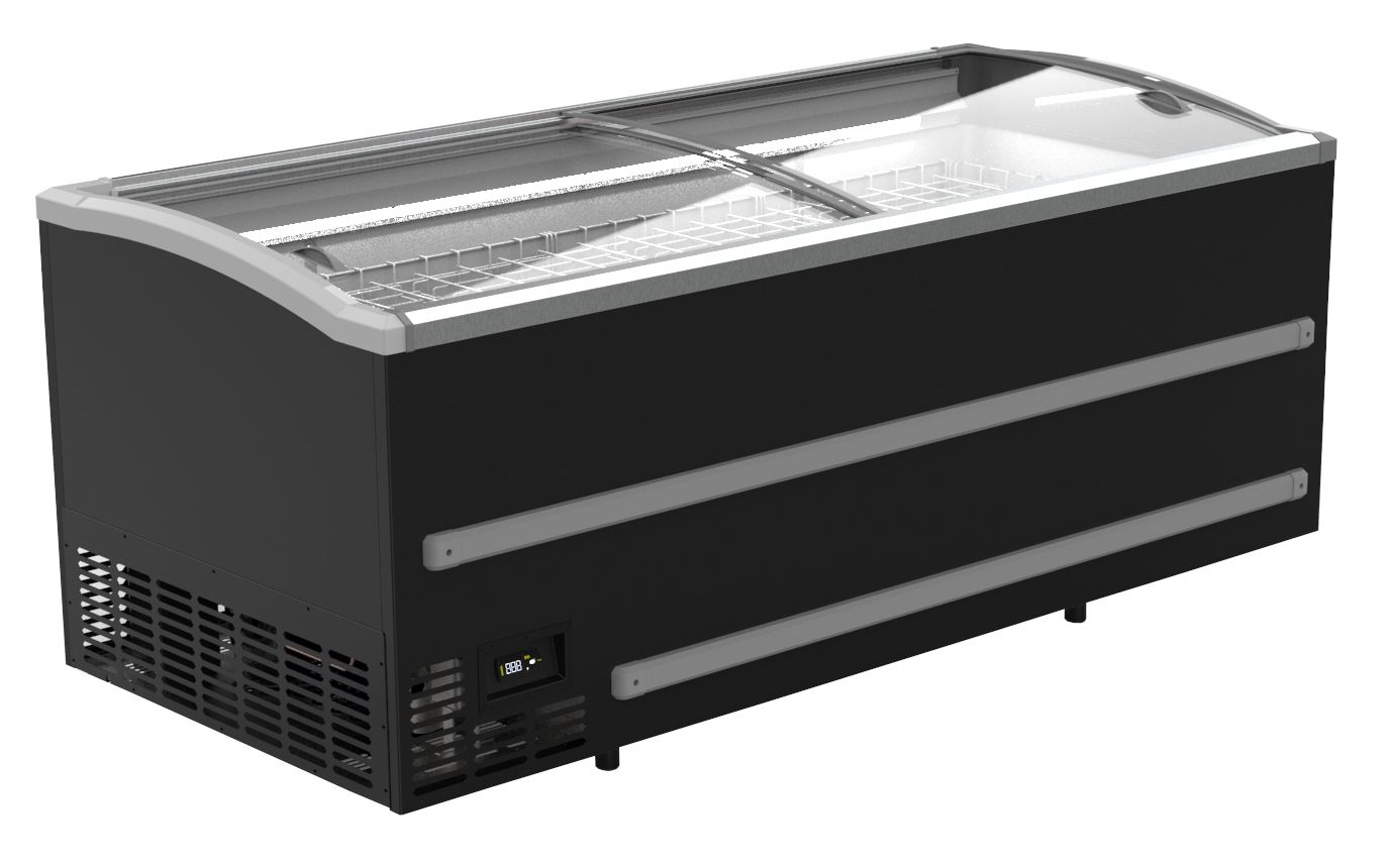 SUPERMARKET CHEST FREEZER BLACK 1880  AUTOMATIC DEFROST