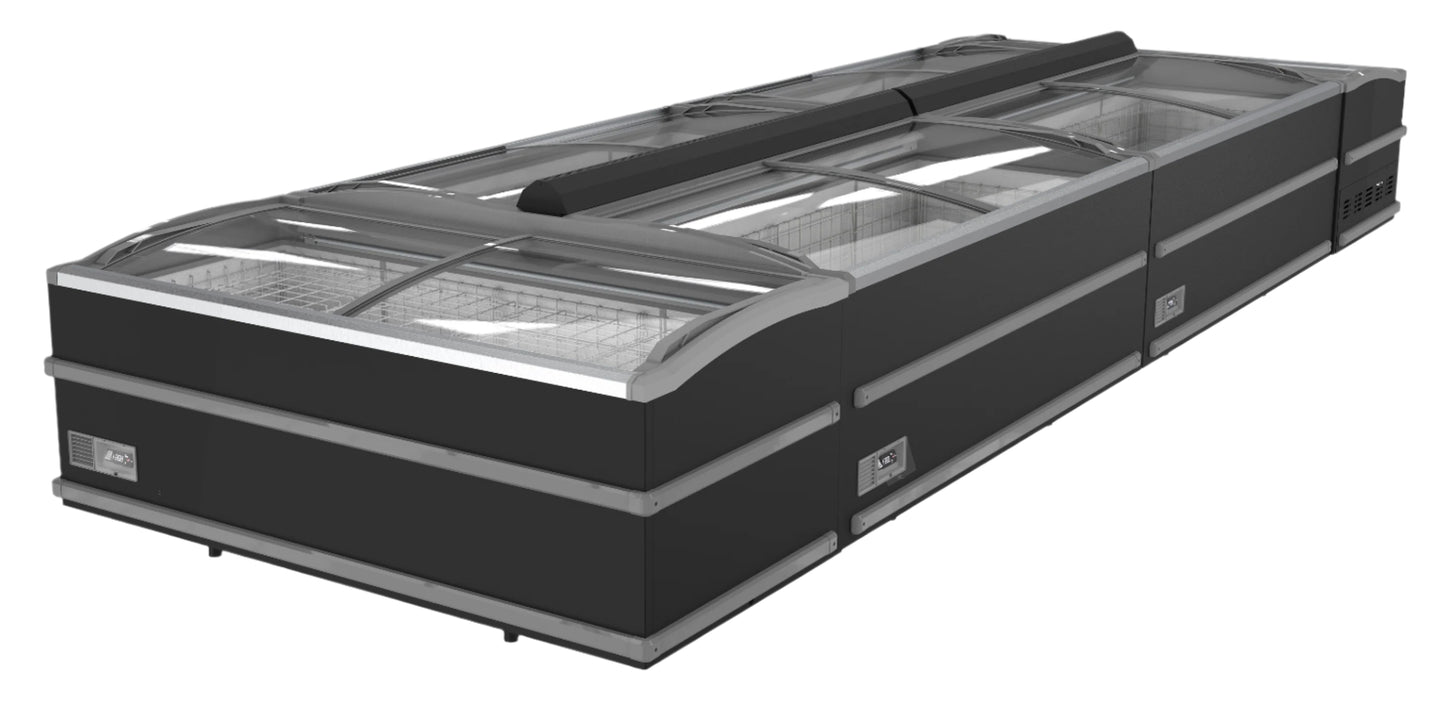 SUPERMARKET CHEST FREEZER BLACK 1880  AUTOMATIC DEFROST