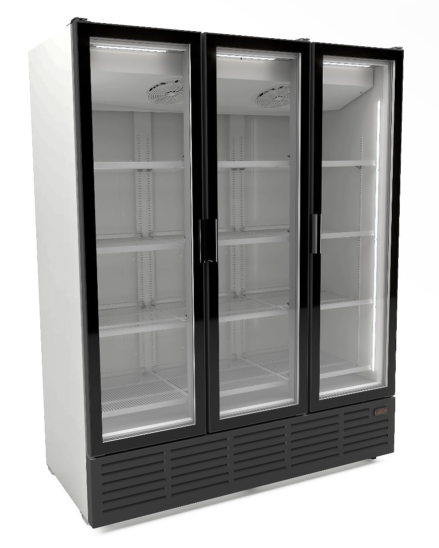 REFRIGERATOR 3 GLASS DOORS - WHITE 9002
