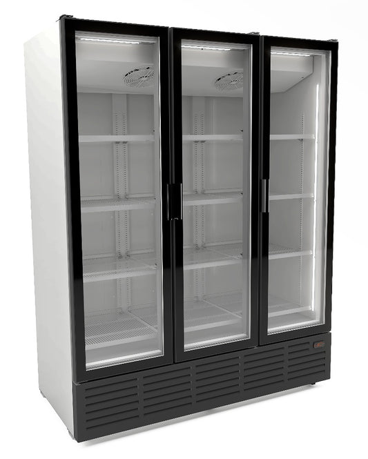 REFRIGERATOR 3 GLASS DOORS - WHITE 9002
