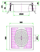Floor Grid 300 x 300 x 131(h)