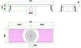 Floor Grid 927 x300 x 140(h) mm