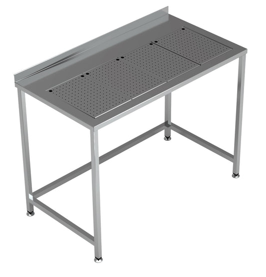 WORKTABLE WITH INTEGRATED DRIP-TRAY 1200X650