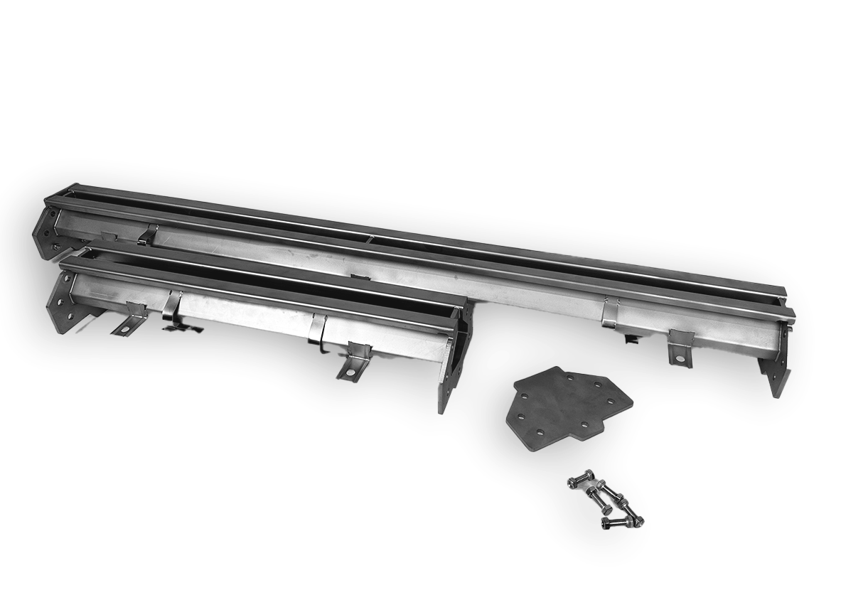 STAINLESS STEEL DRAIN 300X265 WITH 2 EXITS FOR SLOTTED CHANNEL