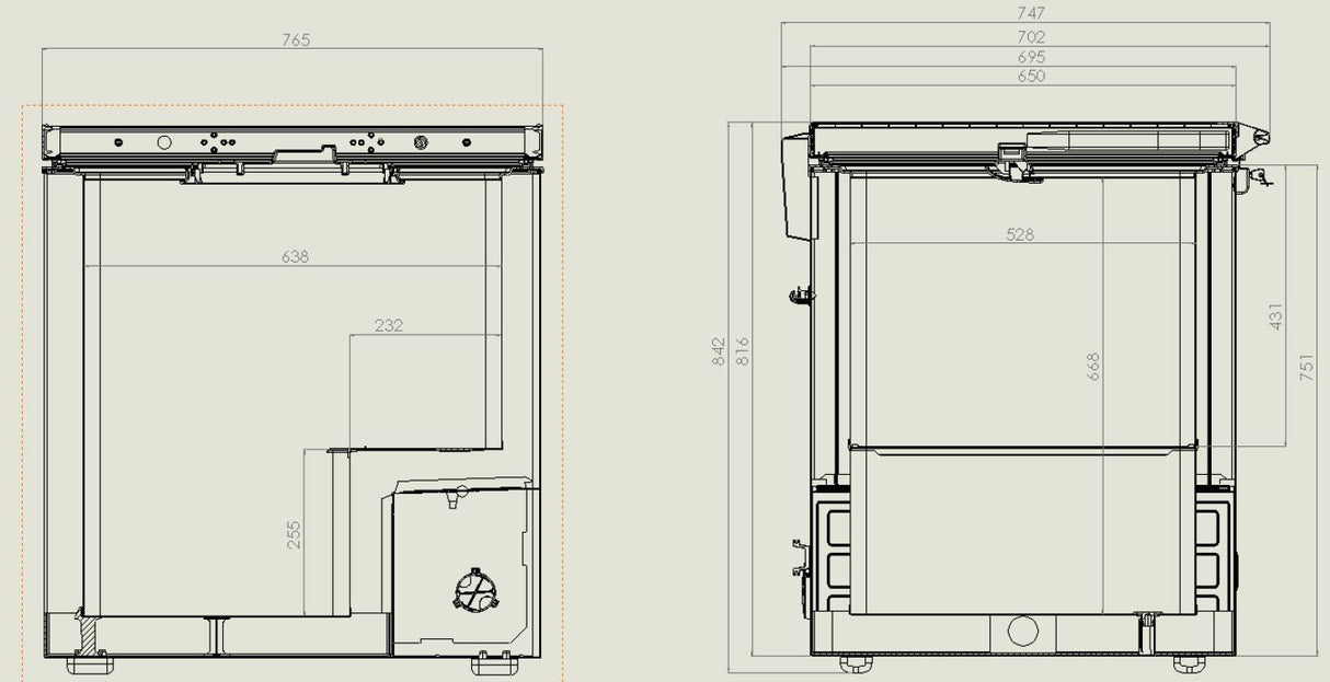 CHEST FREEZER SS COVER 202 L