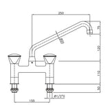 FAUCET WITH 2-HOLES