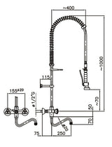 PRE RINSE UNIT WALL MOUNTED
