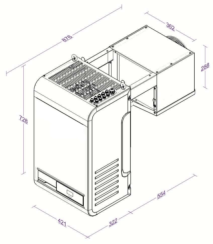 Chiller Wall Unit | Capacity 6,6-12,6 m3