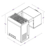Freezer Straddle Unit | Capacity 15,8-29,6 |400V