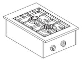 GAS RANGE 2 BU. 7KW
