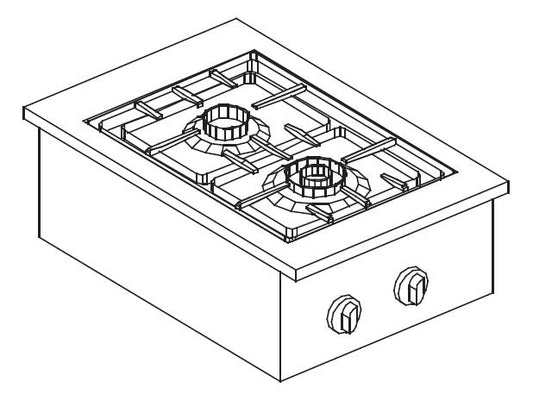 GAS RANGE 2 BU. 7KW