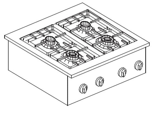 GAS RANGE 4 BU. 18KW