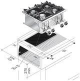 GAS RANGE 4 BU. 14KW
