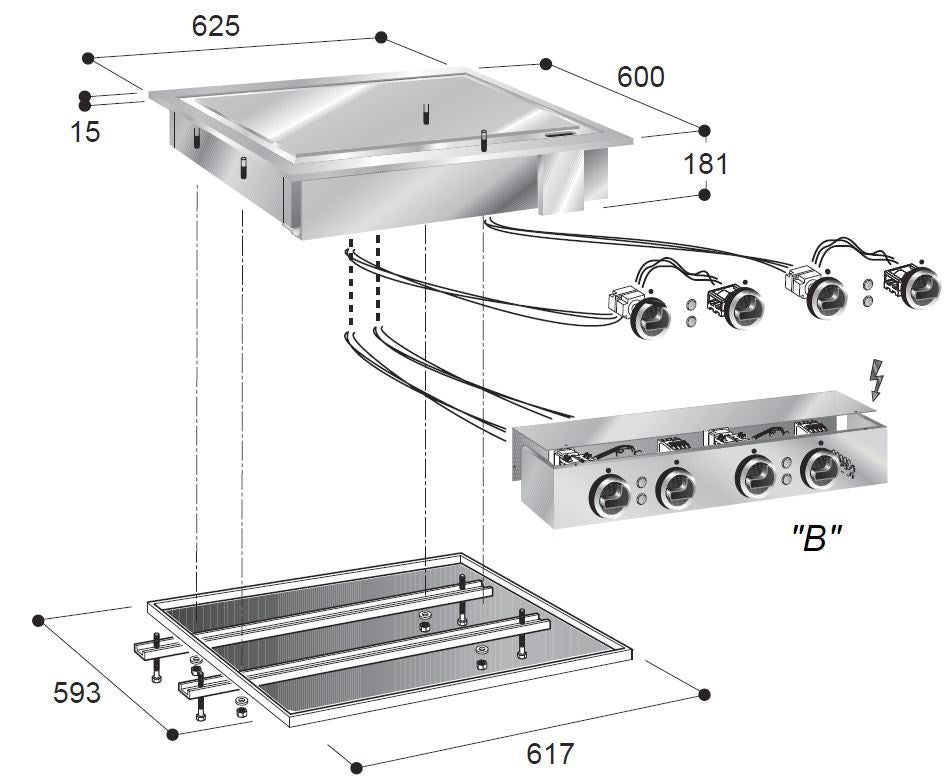EL. FRY TOP SMOOTH 400V