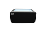 COUNTERTOP MODEL ICE CREAM DISPLAY BLACK  OPENS ON THE OPERATING SIDE