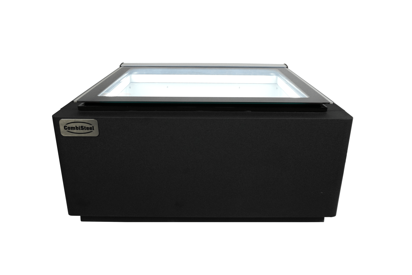 COUNTERTOP MODEL ICE CREAM DISPLAY BLACK  OPENS ON THE CUSTOMER SIDE