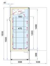 FREEZER GLASS DOOR MARIN VENTILATED