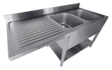 700 SINK UNIT SHELF DISHWASHER FLAT PACKED 2 RIGHT 1600