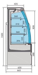Mulitydeck DISPLAY  WITH SLIDING DOORS 1.9