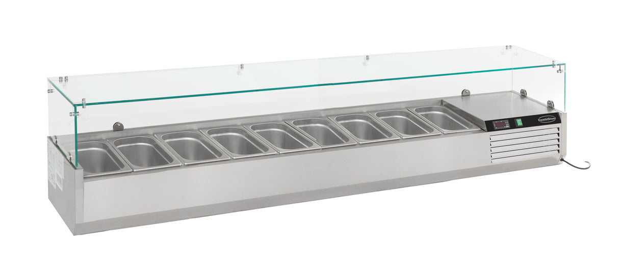 PIZZA COUNTER 3 DOORS BLACK GRANITE WORKTOP