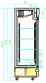FREEZER 2 GLASS DOORS