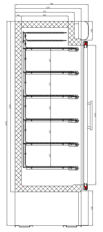 FREEZER 1 GLASS DOOR