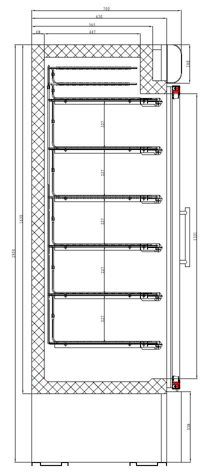 FREEZER 2 GLASS DOORS