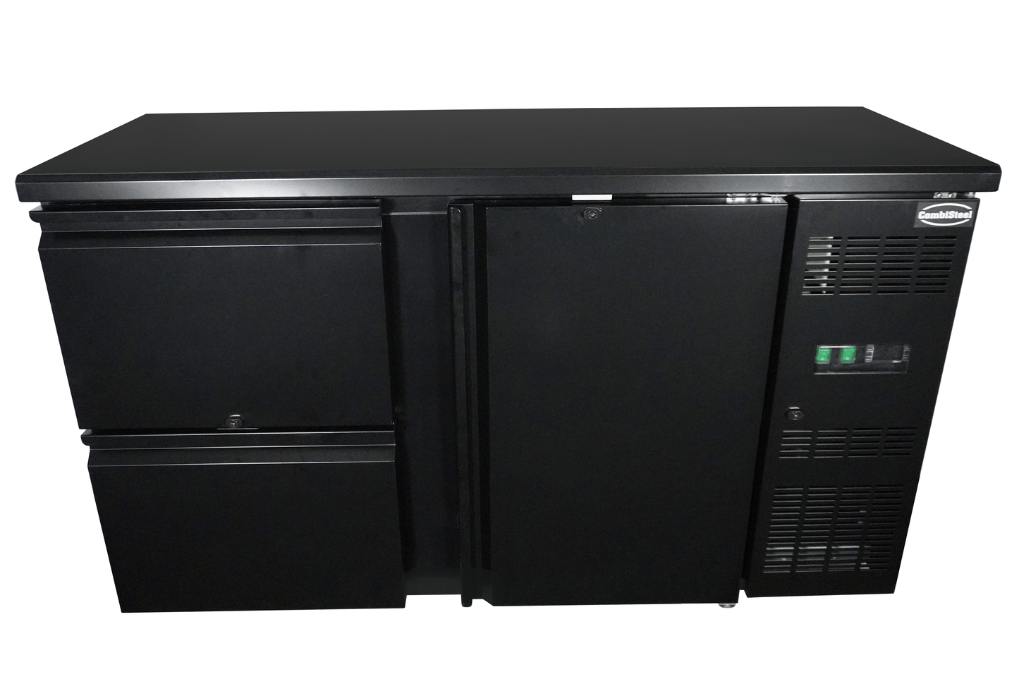 BARCOOLER BLACK 1 DOOR AND 2 DRAWERS
