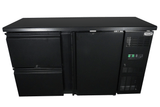 BARCOOLER BLACK 1 DOOR AND 2 DRAWERS