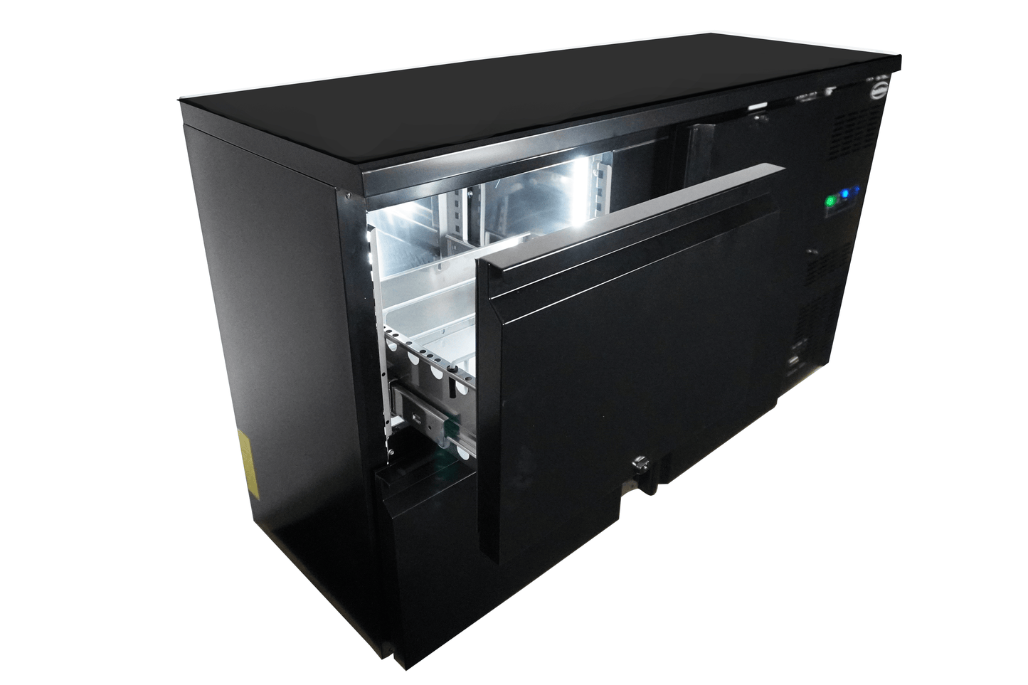 BARCOOLER BLACK 1 DOOR AND 2 DRAWERS