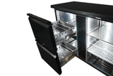 BARCOOLER BLACK 3 DOORS AND 2 DRAWERS