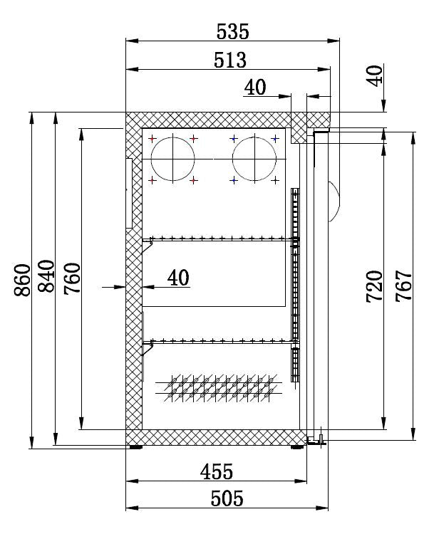 BARCOOLER BLACK 3 DOORS