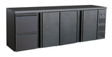 BARCOOLER BLACK 3 DOORS AND 2 DRAWERS