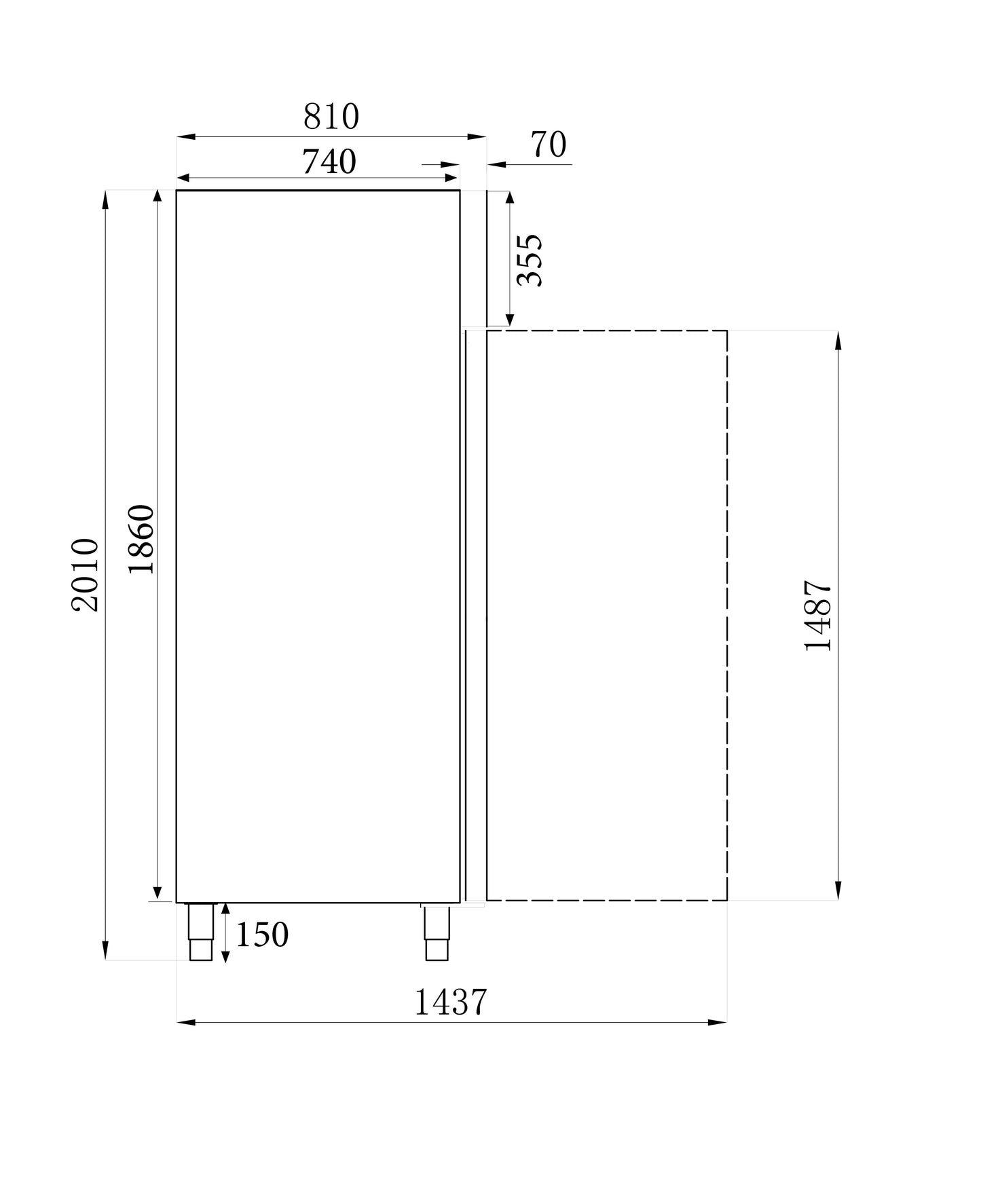REFRIGERATOR SS+AL 1200 LTR STATIC