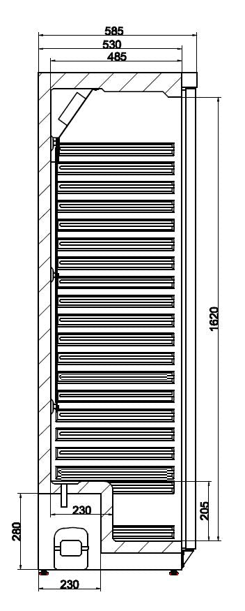 HR400 Upright Refrigerator