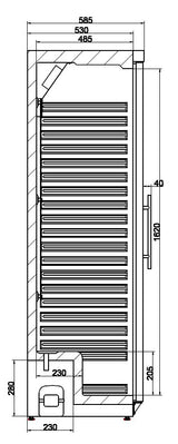 Single Glass Door Refrigerator – 350 L Net Capacity