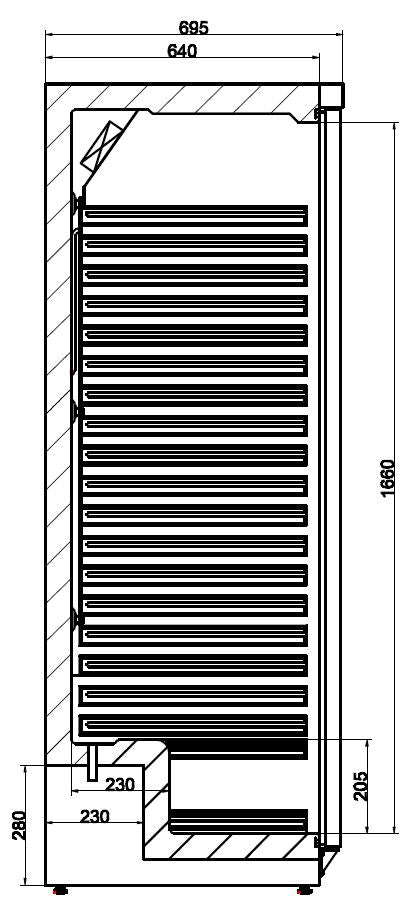 HR600 Upright Refrigerator