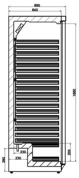 HR600 Upright Refrigerator
