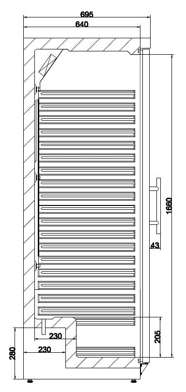 Refrigerator 1 Glass Door 570L