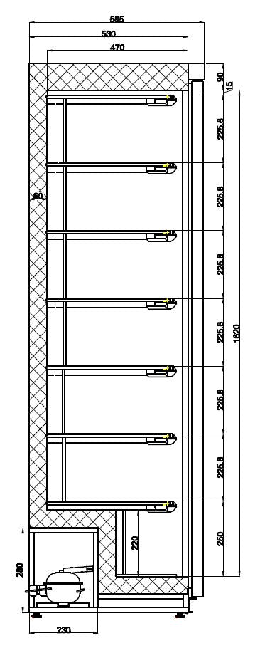 FREEZER WHITE 1 DOOR (HF400)