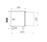 REFRIGERATED COUNTER HEIGHT 650 2 DOORS