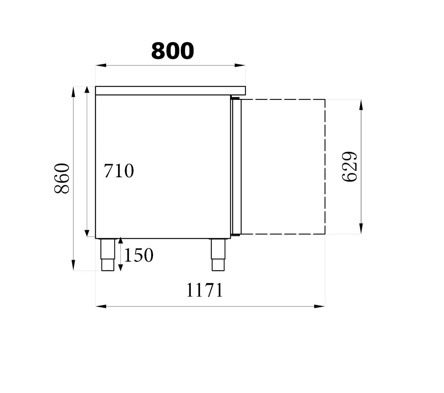 REFRIGERATED BAKERY COUNTER 3 DOORS