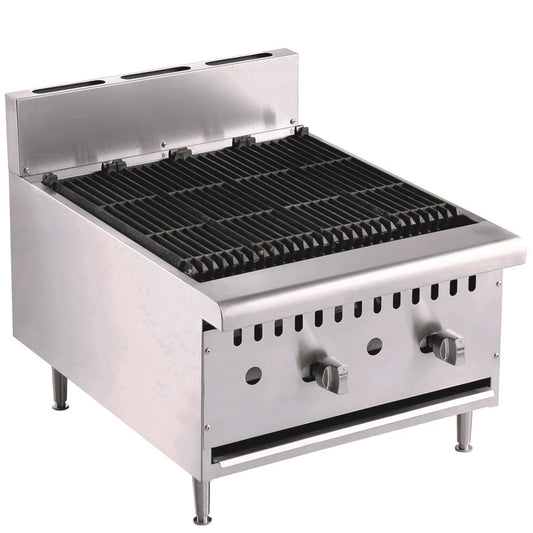 Powerful Countertop Gas Lava Stone Grill with 2 Burners