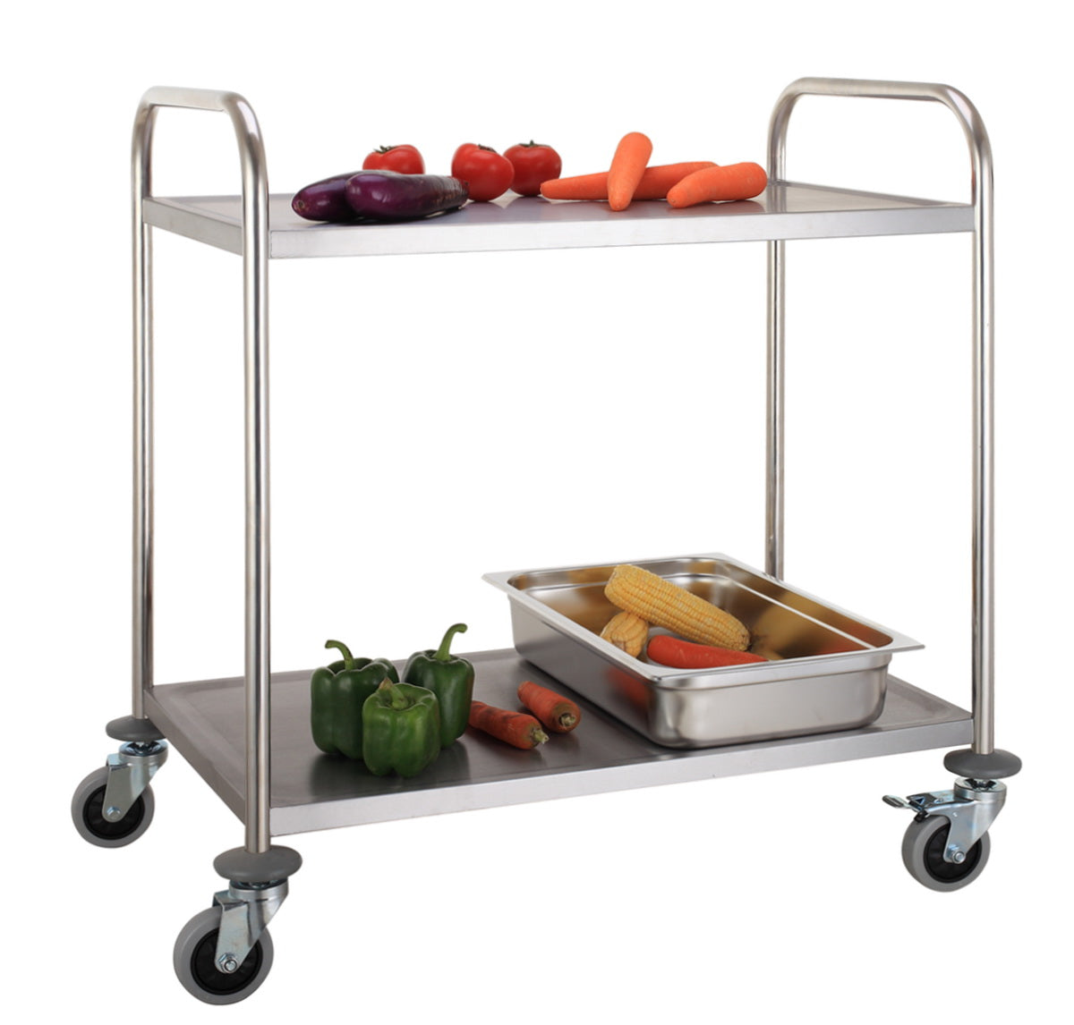 TROLLEY FLAT-PACKED 2 SHELVES