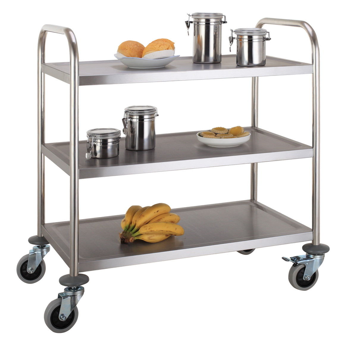 TROLLEY FLAT-PACKED 3 SHELVES