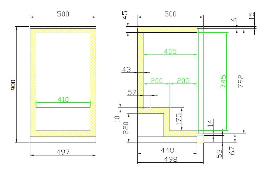BACKBAR COOLER BLACK 1 DOOR
