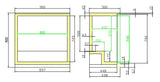 BACKBAR COOLER BLACK 2 DOORS