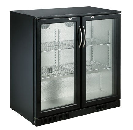 BACKBAR COOLER BLACK 2 DOORS