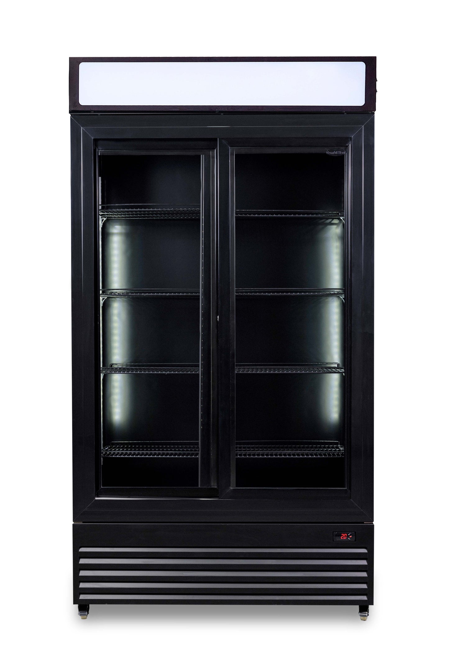 REFRIGERATOR WITH SLIDING GLASS DOORS BEZ-780 SL BLACK